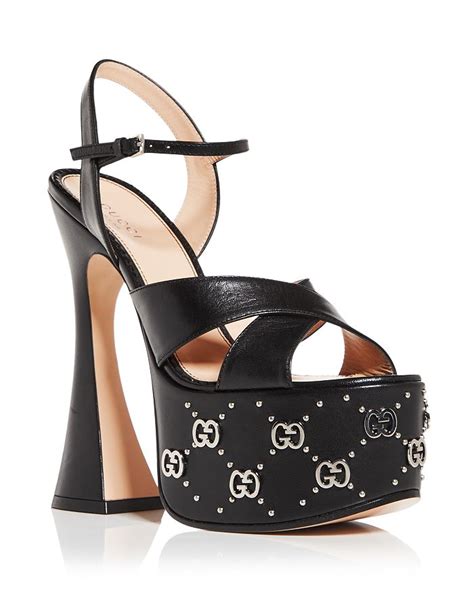 high heels platform gucci|gucci platform block heels.